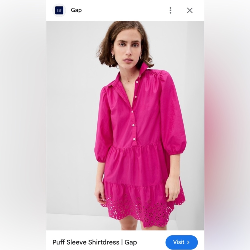 GAP Fuchsia Button-Up Shirt
